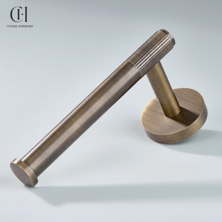 Luma Linear Knurled Toilet Antique Bronze by Citadel Hardware