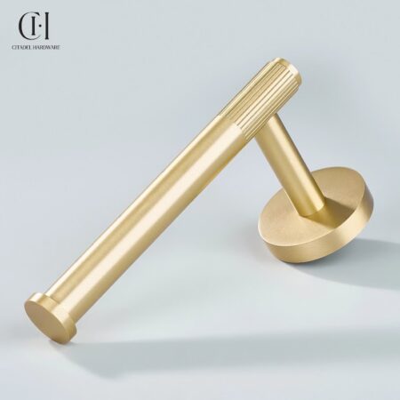 Luma Linear Knurled Toilet Gold by Citadel Hardware