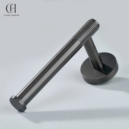 Luma Linear Knurled Toilet Gunmetal by Citadel Hardware