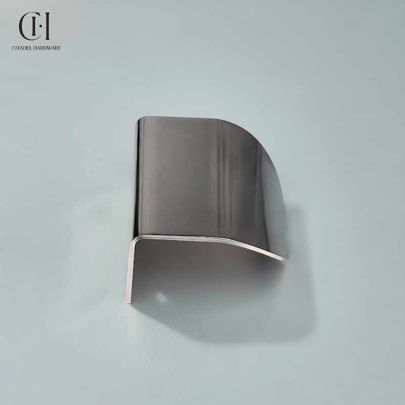 Cresta Brass Curve Cabinet Pull – Polished Nickel - View 5