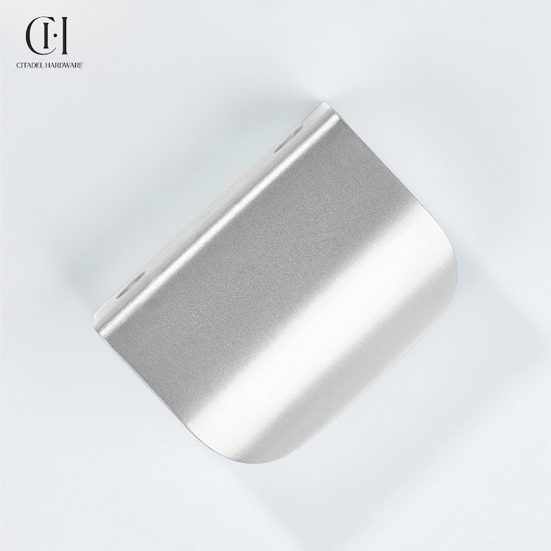 Cresta Brass Curve Cabinet Pull – Silver - View 2