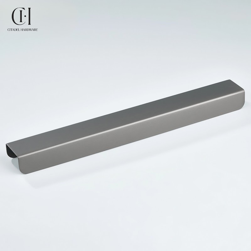 Sierra Curve Lip Pull Brass Handle – Gunmetal - View 3