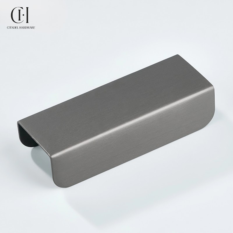 Sierra Curve Lip Pull Brass Handle – Gunmetal - View 4