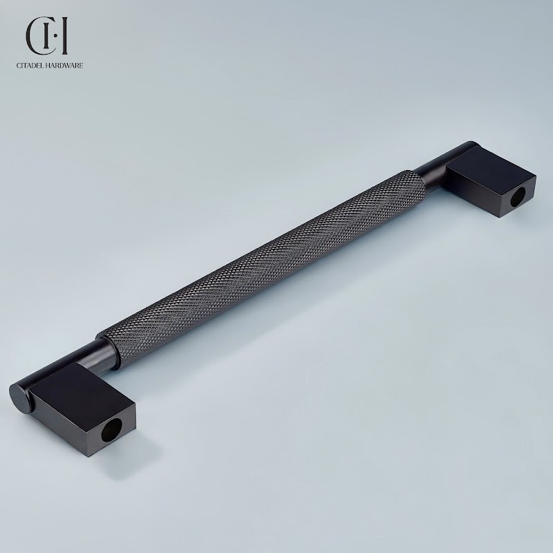 Aion Knurled Brass Cabinet Handle – Oil Rubbed Bronze - View 4