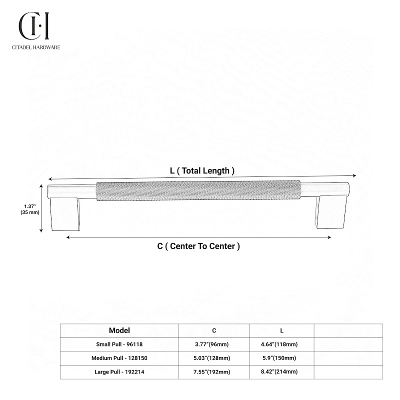 Aion Knurled Brass Cabinet Handle – Oil Rubbed Bronze - View 8