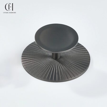 Astra Star Knurled Circular Plate Gunmetal by Citadel Hardware