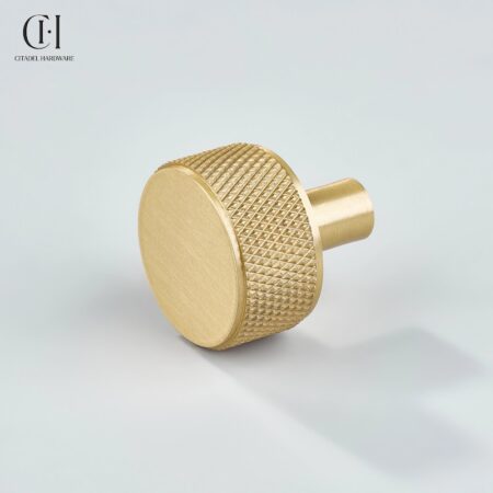 Grafton Knurled Round Gold by Citadel Hardware
