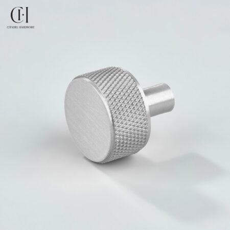 Grafton Knurled Round Silver by Citadel Hardware