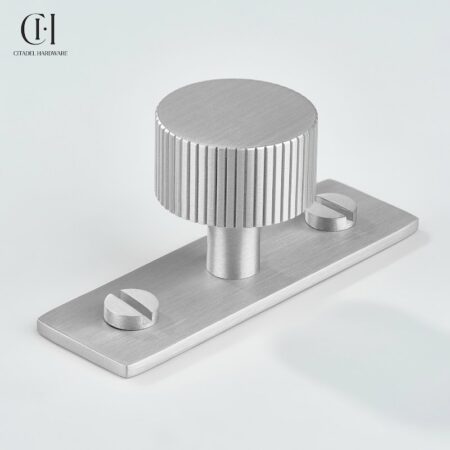 Keld Linear Knurled Backplate Silver by Citadel Hardware