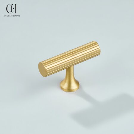 Keld Linear Knurled T-knob Gold by Citadel Hardware
