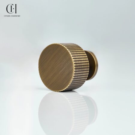 Keld Linear Knurled Round Antique Bronze by Citadel Hardware