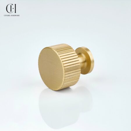 Keld Linear Knurled Round Gold by Citadel Hardware