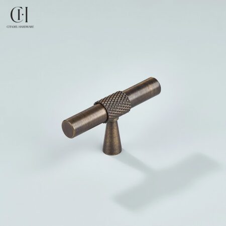 Vintage Knurled T-knob Antique Bronze by Citadel Hardware