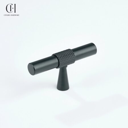 Vintage Knurled T-knob Black by Citadel Hardware