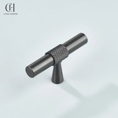 Vintage Knurled T-knob Gunmetal by Citadel Hardware