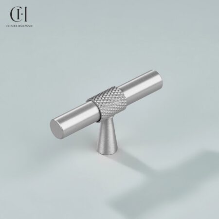 Vintage Knurled T-knob Silver by Citadel Hardware
