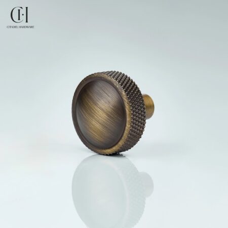 Fenn Knurled Round Antique Bronze by Citadel Hardware
