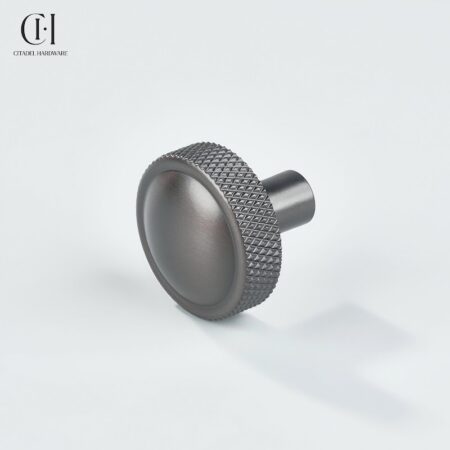 Fenn Knurled Round Gunmetal by Citadel Hardware