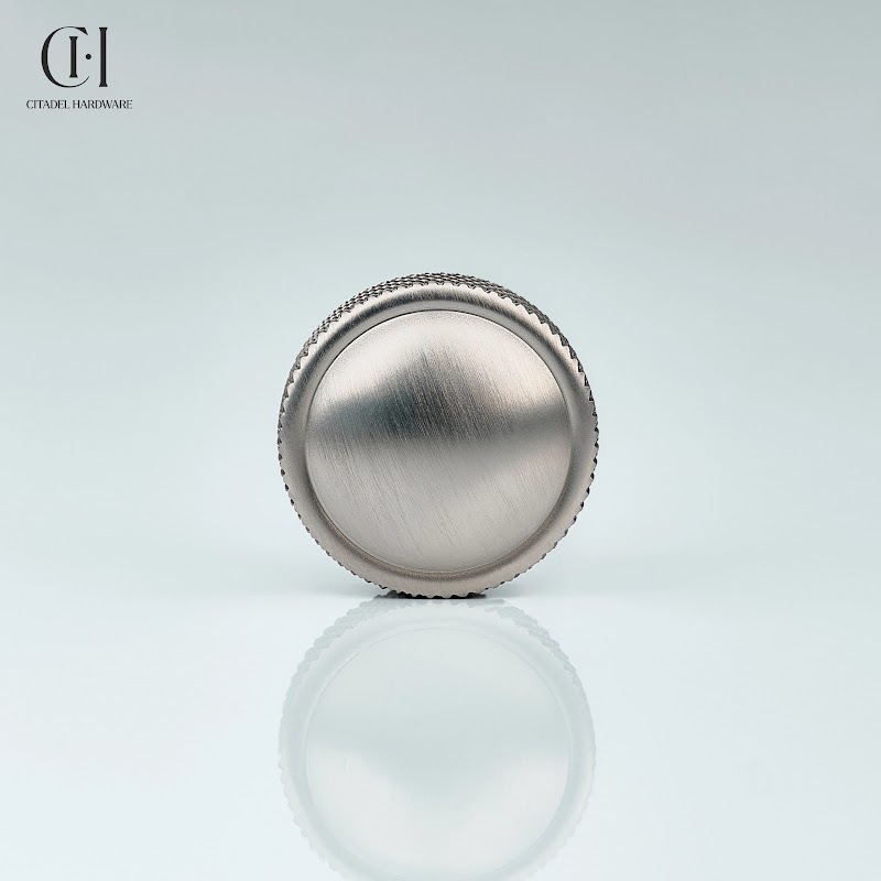 Fenn Knurled Brass Round Cabinet Knob – Silver - View 6