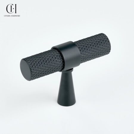 Sten Knurled T-knob Black by Citadel Hardware