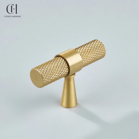 Sten Knurled T-knob Gold by Citadel Hardware