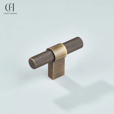 Varo Knurled T-knob Antique Bronze by Citadel Hardware