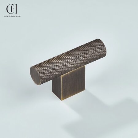 Daxon Knurled T-knob Antique Bronze by Citadel Hardware