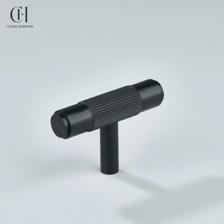 Talon Linear Knurled T-knob Black by Citadel Hardware