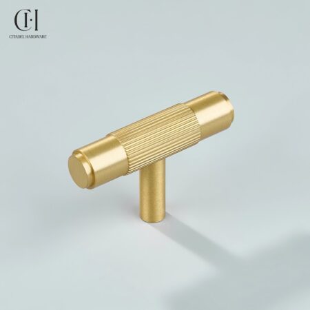 Talon Linear Knurled T-knob Gold by Citadel Hardware