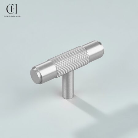 Talon Linear Knurled T-knob Silver by Citadel Hardware
