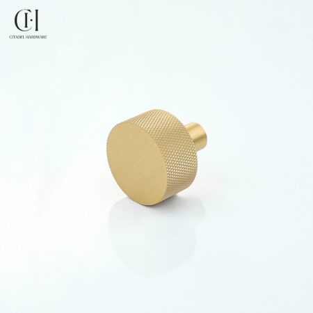 Lumen Knurled Round Gold by Citadel Hardware