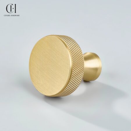 Meson Knurled Round Gold by Citadel Hardware