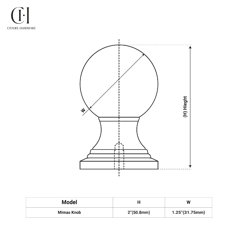 Globen Solid Brass Cabinet Knob – Gold - View 8
