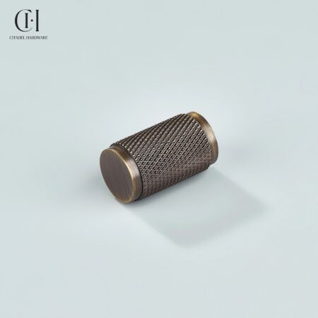 Polo Knurled Cylinder Antique Bronze by Citadel Hardware