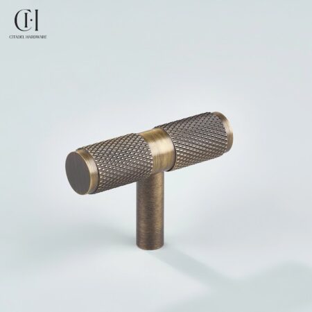 Alto Knurled T-knob Antique Bronze by Citadel Hardware