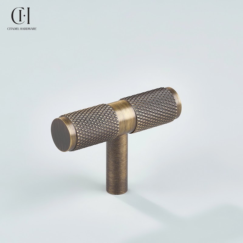 Alto Knurled T-knob Antique Bronze by Citadel Hardware