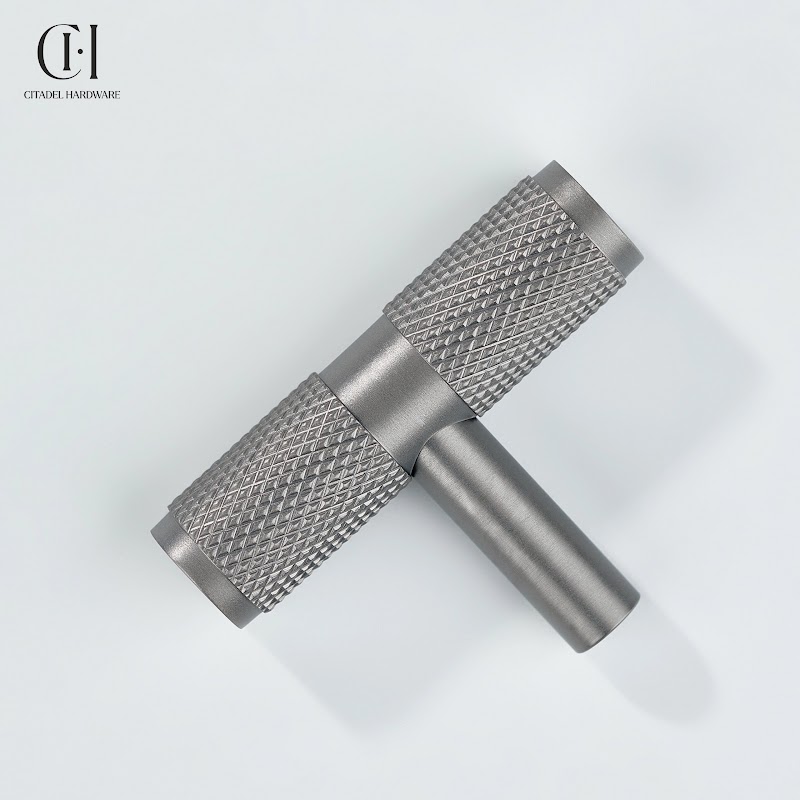 Alto Knurled Brass Cabinet T-Knob – Gunmetal - View 5