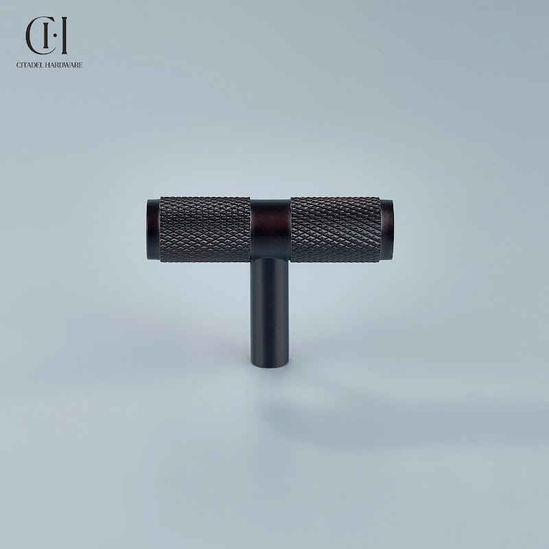 Alto Knurled Brass Cabinet T-Knob – Oil Rubbed Bronze - View 2