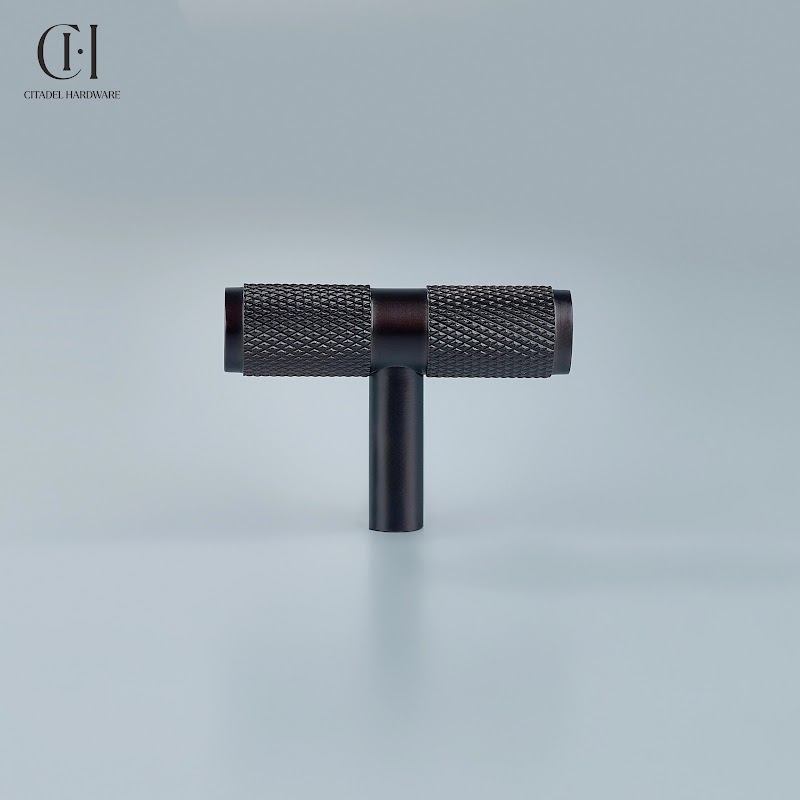 Alto Knurled Brass Cabinet T-Knob – Oil Rubbed Bronze - View 6
