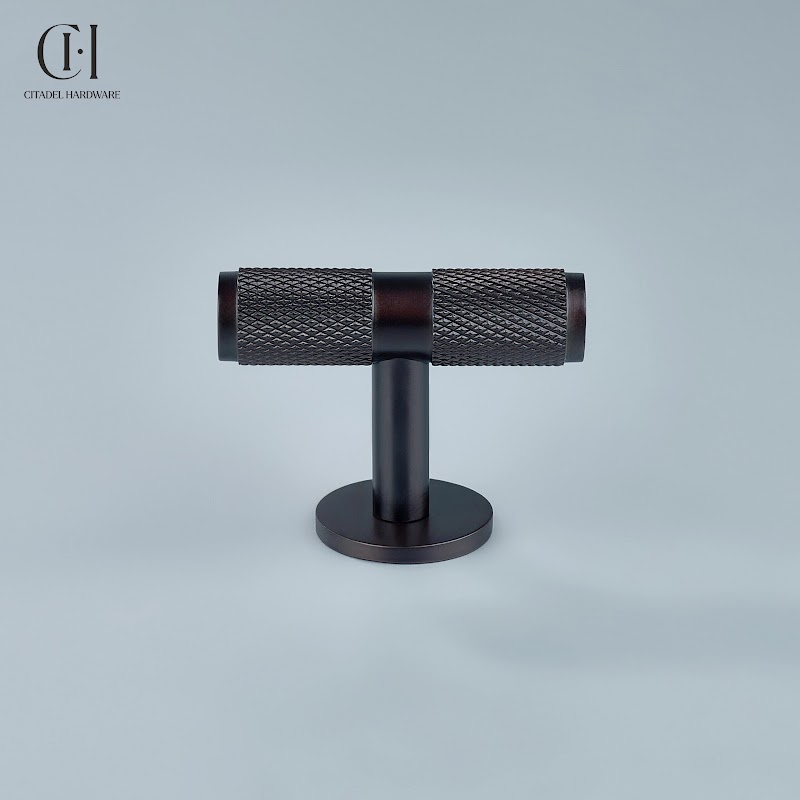 Alto Knurled Brass Cabinet T-Knob – Oil Rubbed Bronze - View 7