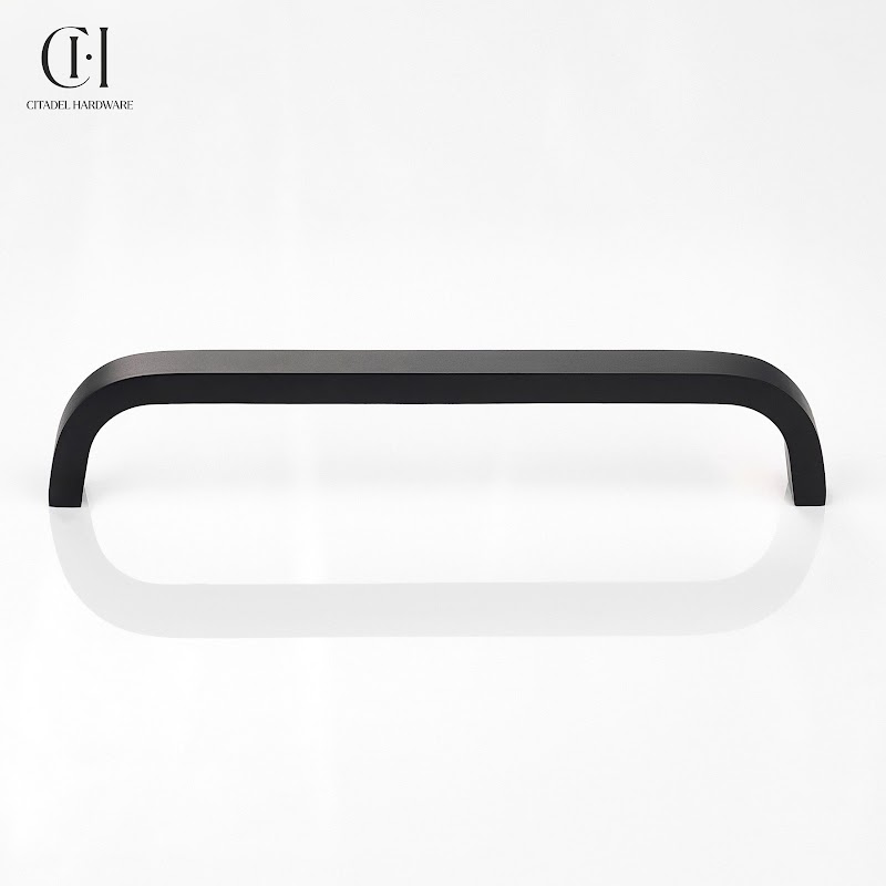 Knytex Curve Brass Cabinet Handle – Black - View 2
