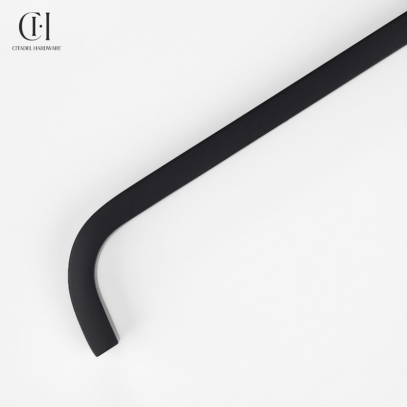 Knytex Curve Brass Cabinet Handle – Black - View 6