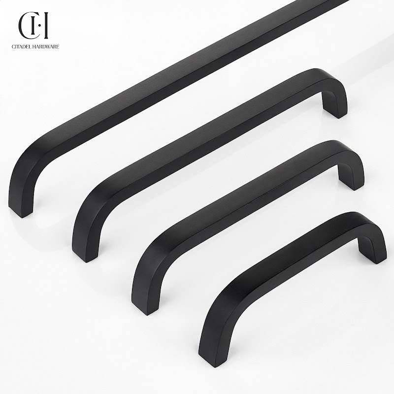 Knytex Curve Brass Cabinet Handle – Black - View 7