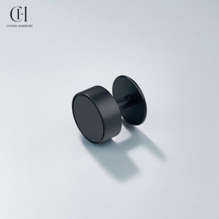 Fortis Round Round Plate Black by Citadel Hardware