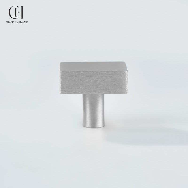 Kyne Square Brass Cabinet Knob – Silver - View 5