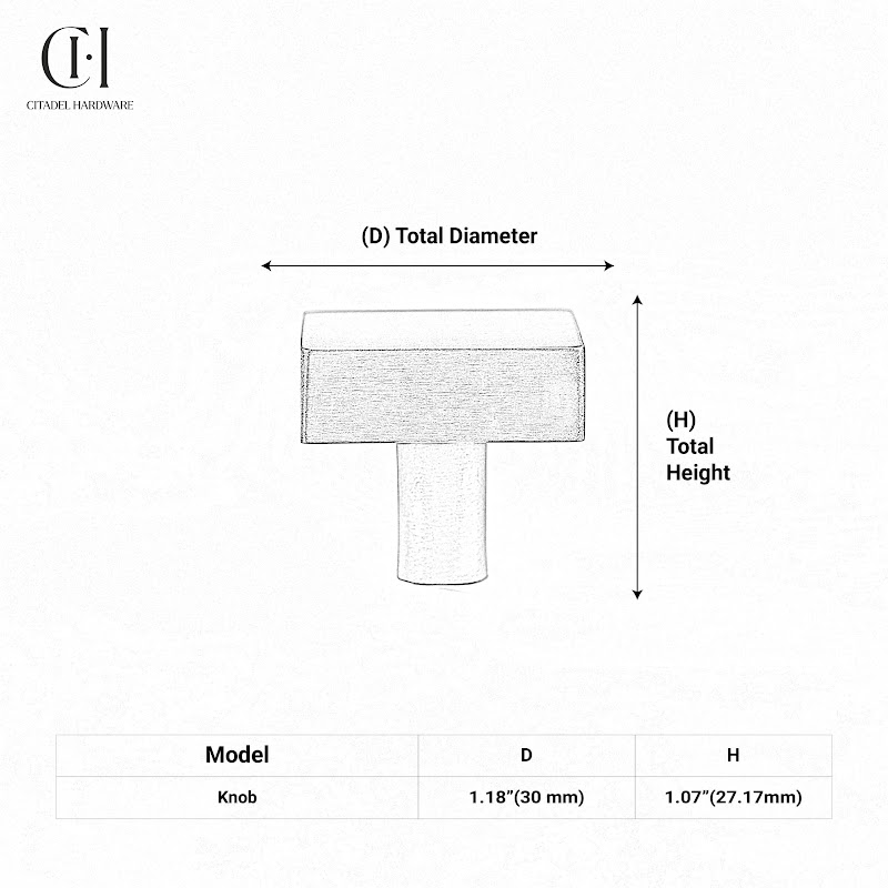 Kyne Square Brass Cabinet Knob – Silver - View 8