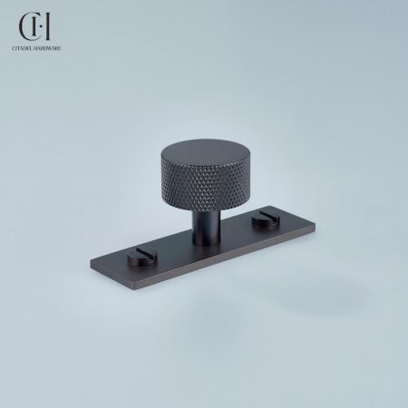 Leib Knurled Backplate Oil Rubbed Bronze by Citadel Hardware
