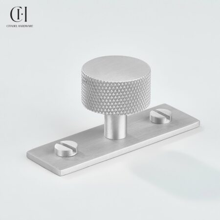 Leib Knurled Backplate Silver by Citadel Hardware
