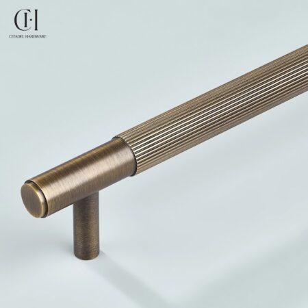 Neel Linear Knurled Antique Bronze by Citadel Hardware