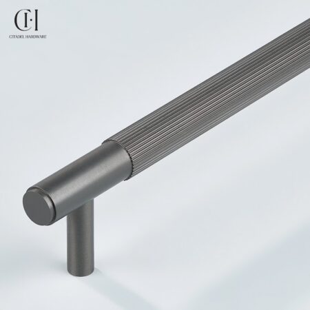 Neel Linear Knurled Gunmetal by Citadel Hardware